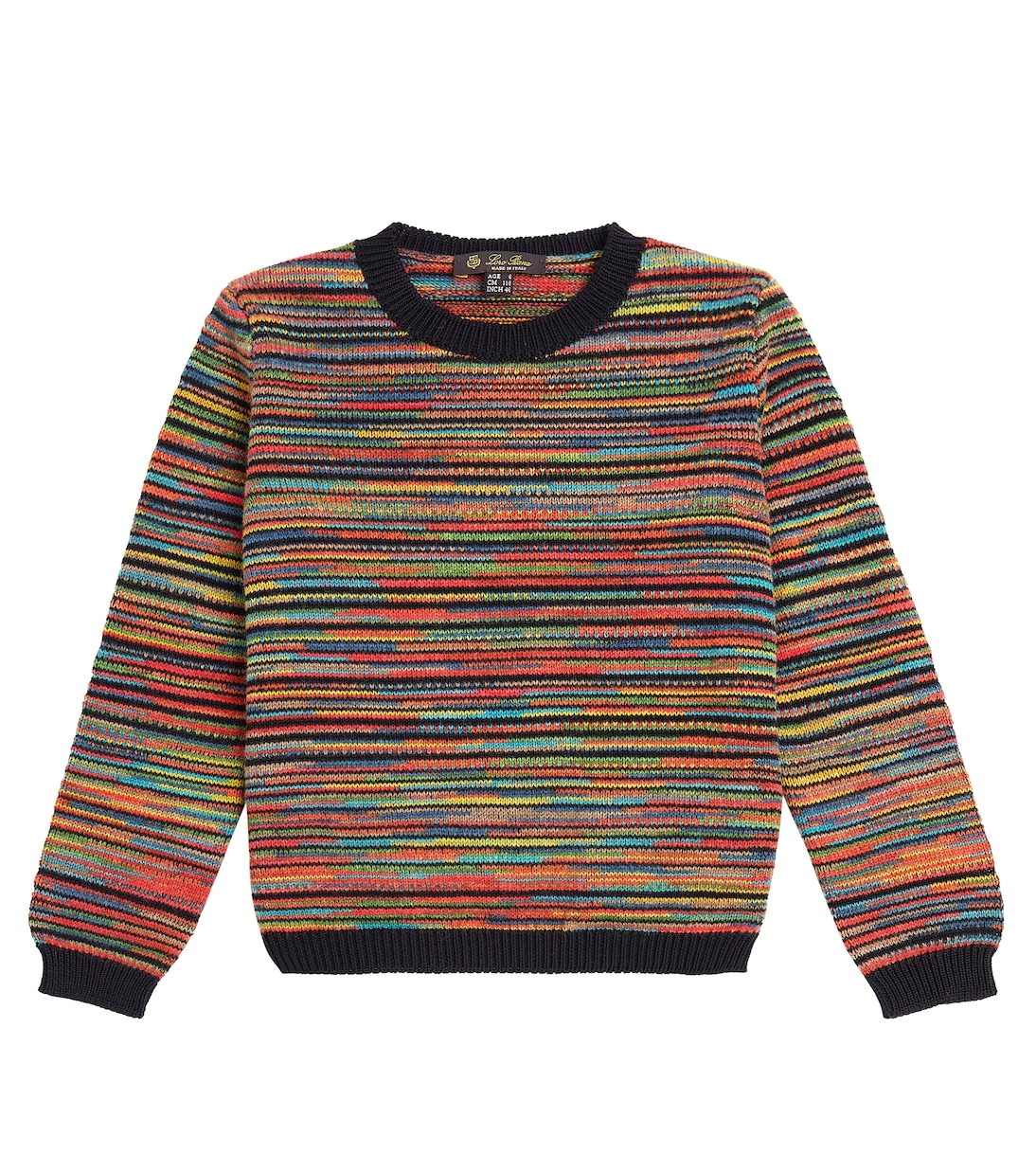 

Полосатый свитер из кашемира и шерсти Loro Piana Kids, Fantasy Blue Navy/ Ra