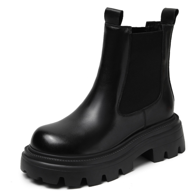 Короткие женские ботинки челси 5,5 см Devanro, Black