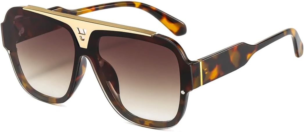 

Модные винтажные солнцезащитные очки в крупной оправе для женщин и мужчин, роскошные дизайнерские популярные солнцезащитные очки для женщин с защитой от УФ-излучения UV400 SZVVBKK, Leopard Brown