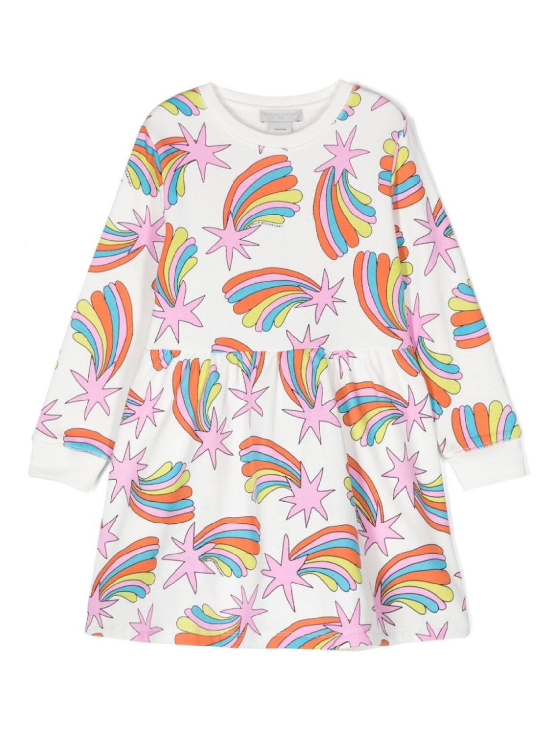 

Stella McCartney Kids платье с принтом падающих звезд, белый