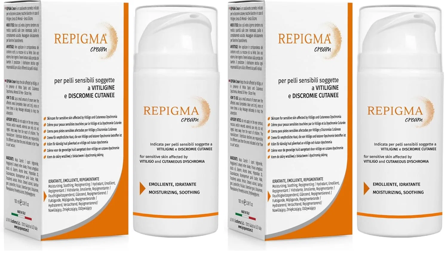 Крем Repigma для кожи, склонной к витилиго и пигментным пятнам (2 шт.) Licofarma