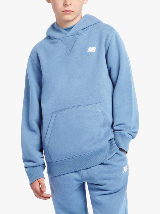 

Детская худи с маленьким логотипом на спине New Balance, Heron Blue