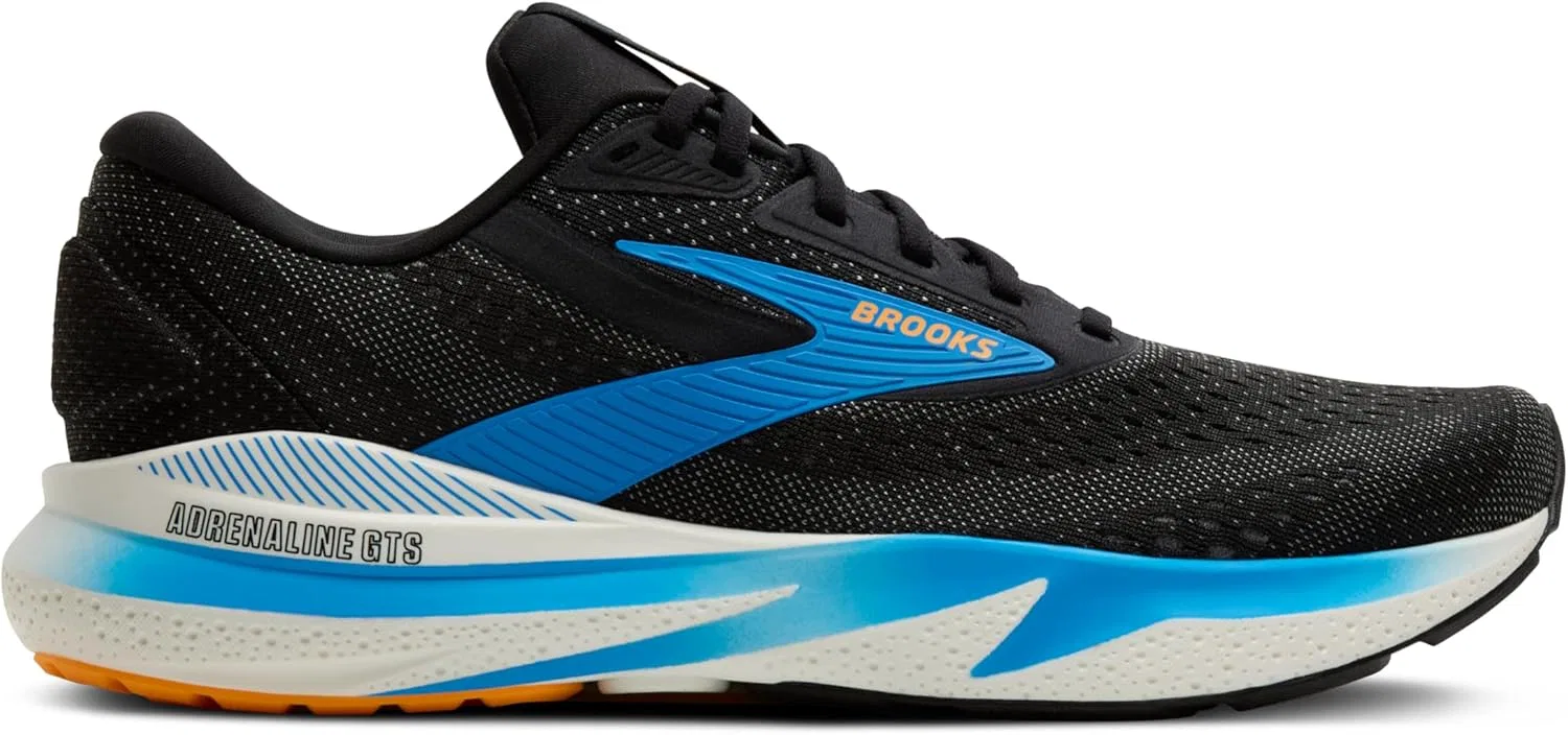 Мужские беговые кроссовки Brooks Adrenaline GTS 24 с поддерживающей подошвой, Black Ebony Cloissonne — фото 2