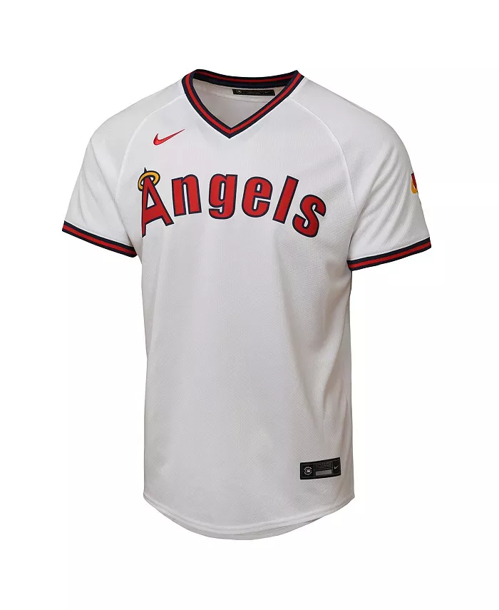 Футболка Big Boys and Girls White Los Angeles Angels Alternate 2 Limited Jersey Nike — фото 2