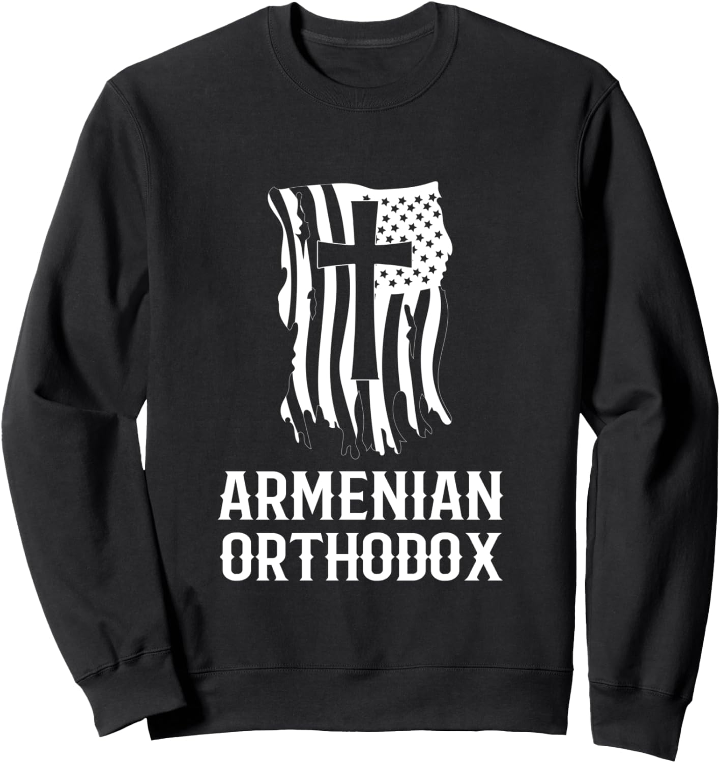 

Толстовка с патриотическим дизайном Армянская православная церковь/Армянское христианство Armenian Orthodox Church Outfit / Christianity, черный