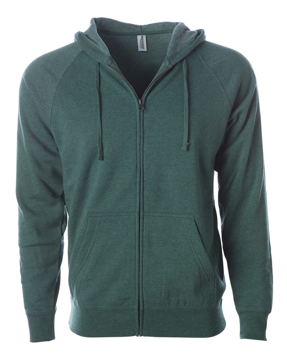 

Мужская толстовка с капюшоном и рукавами реглан Special Blend Full-Zip Independent Trading Co., цвет moss