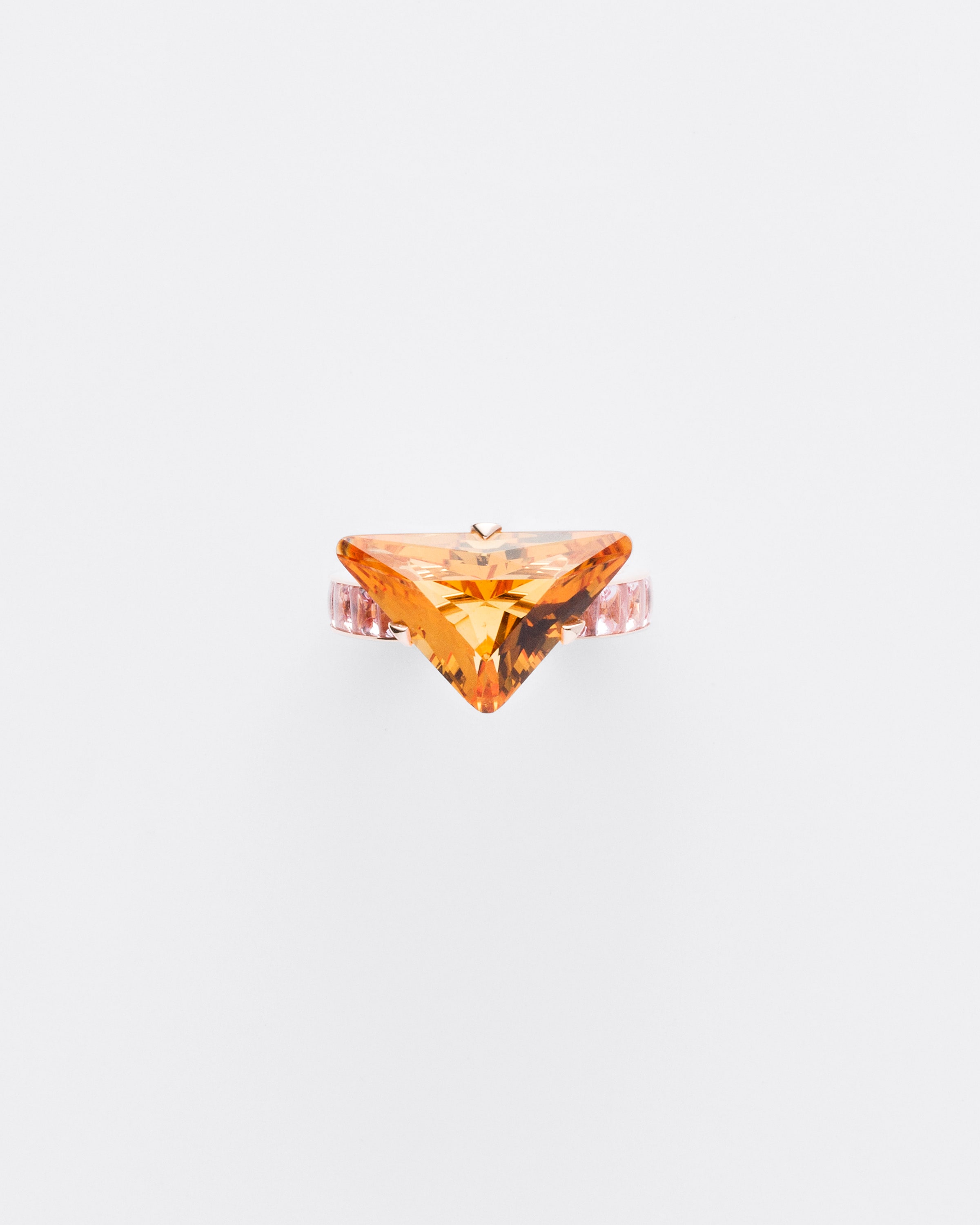 

Prada Кольцо-одиночка Couleur Vivante - розовое золото с цитрином и морганитом