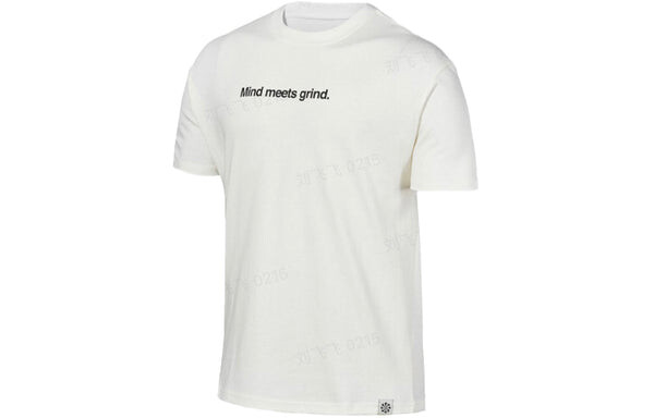 Футболка Nike Loose Pattern Printing Round Neck Casual Loose Short Sleeve Creamy White, мультиколор — фото 2