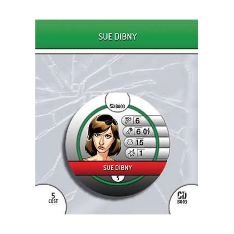 

Жетон - Сью Дибни, DC HeroClix - Collateral Damage - Singles