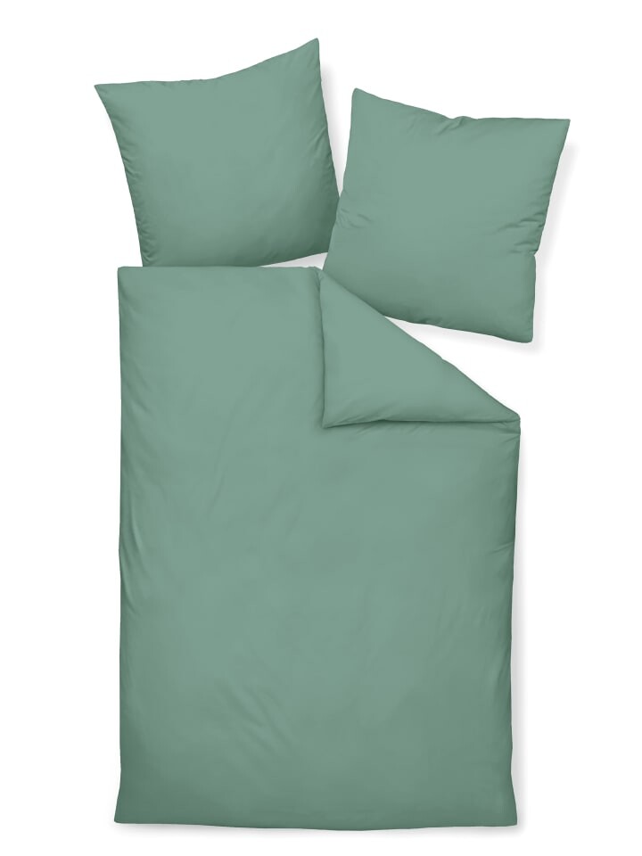 

Постельное белье Traumschloss Mako Satin uni, цвет salbeigrün