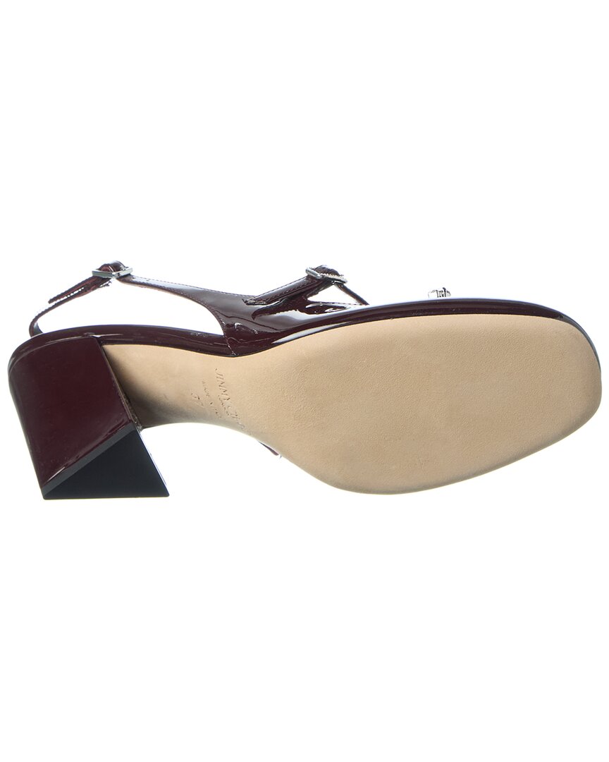 Патентованные туфли-лодочки Jimmy Choo Belinda 70 с ремешком на пятке, красный — фото 4