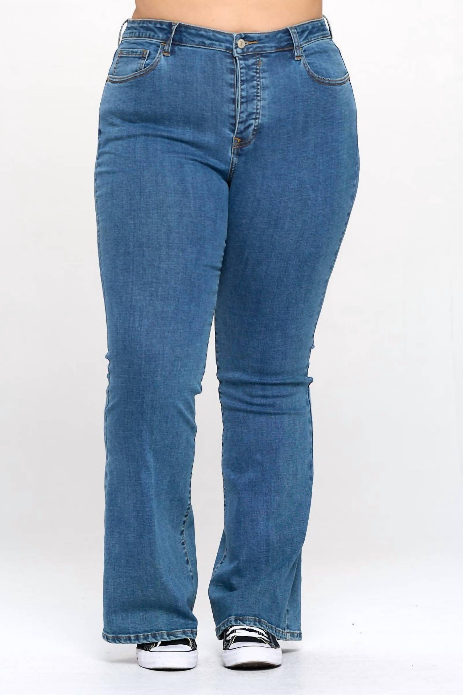 

Джинсы Curvy Bootcut с высокой посадкой светло-голубого цвета I&M Jeans