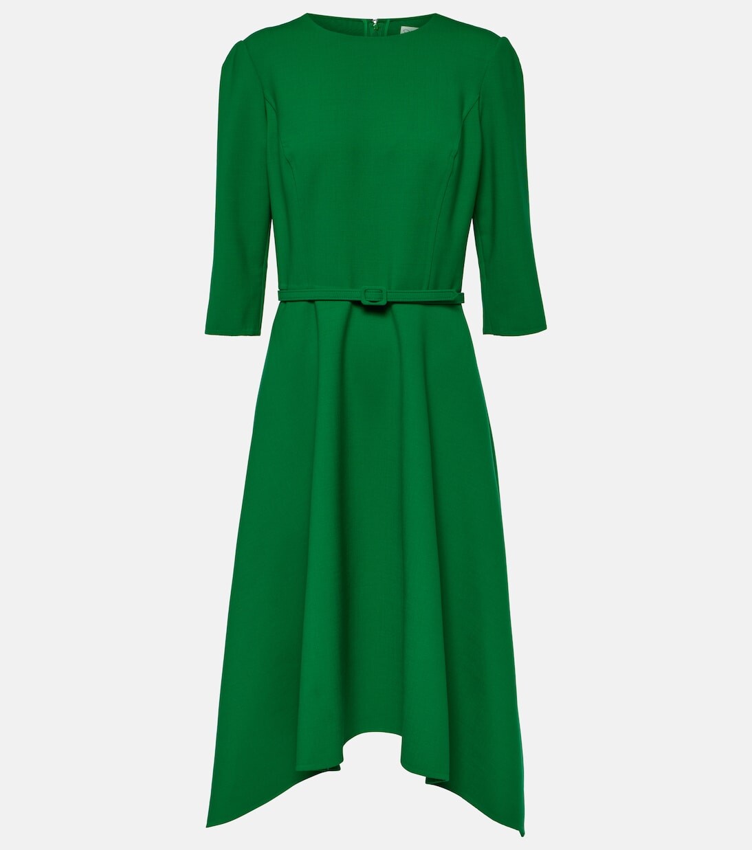 

Платье миди из смесовой шерсти Oscar De La Renta, зеленый