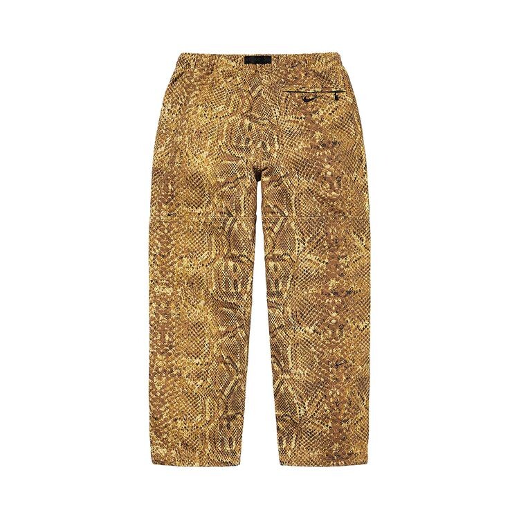 Брюки Supreme x Nike ACG Belted Denim Pant Gold Snakeskin, золотой — фото 2