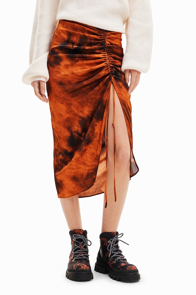 

Юбка средней длины с галстуком Desigual, оранжевый