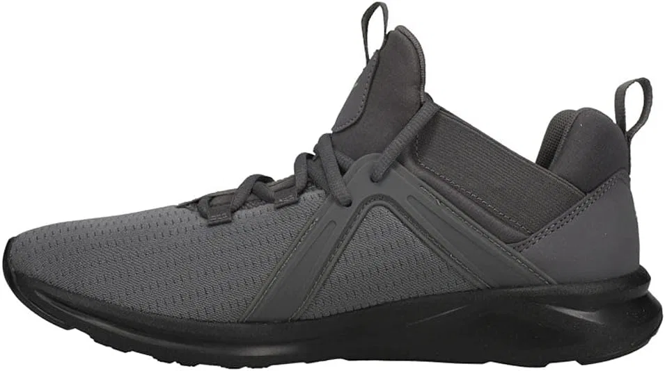 Мужские кроссовки PUMA Enzo 2 для бега по улицам, 2-Castlerock Puma Black Electric Green — фото 4
