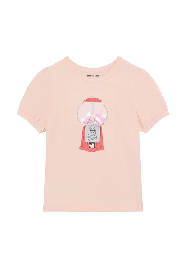 Футболка с коротким рукавом и принтом Minymo, Peach Whip