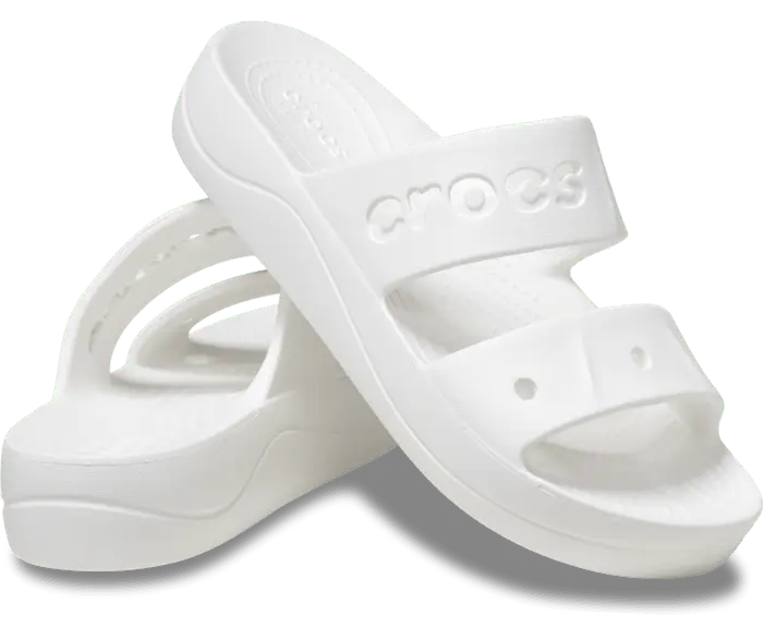 Сандалии на платформе Baya Crocs женские, цвет White — фото 2