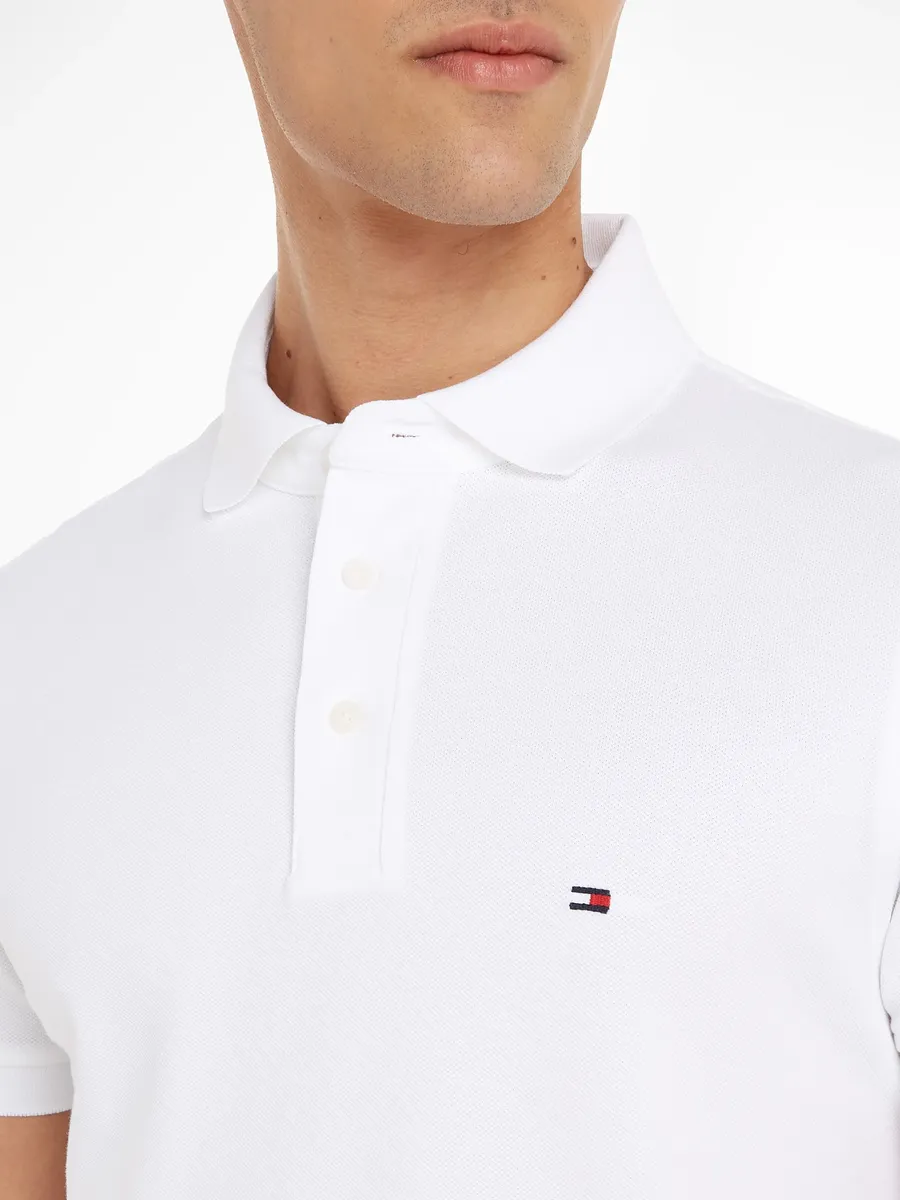 Рубашка-поло Tommy Hilfiger "1985 SLIM POLO", высококачественный хлопковый пике, белый — фото 3