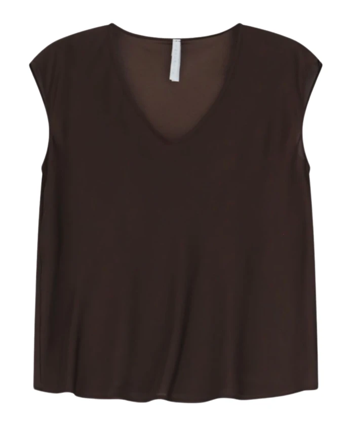 

Топ без рукавов с V-образным вырезом Imperial, коричневый