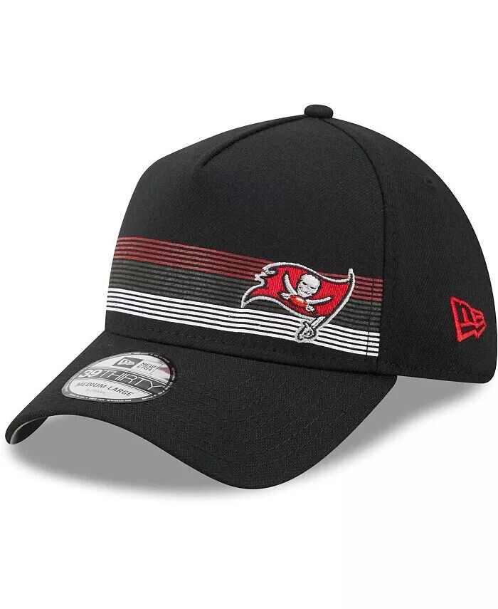

Мужская черная кепка Tampa Bay Buccaneers Flawless Stripe 39THIRTY Flex New Era, черный