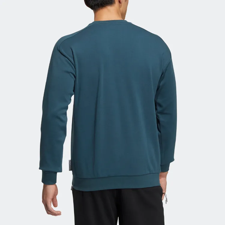 Adidas Толстовка Wu Ji Collection мужская, цвет midnight gray, круглый вырез, умеренная посадка — фото 4