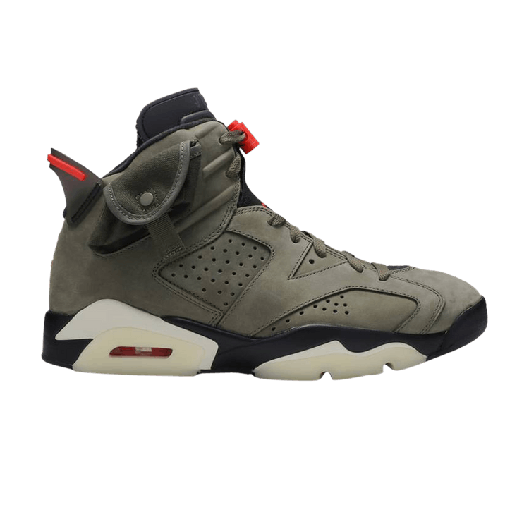 

Кроссовки Air Jordan Travis Scott x Air Jordan 6 Retro 'Olive' Sample, зеленый