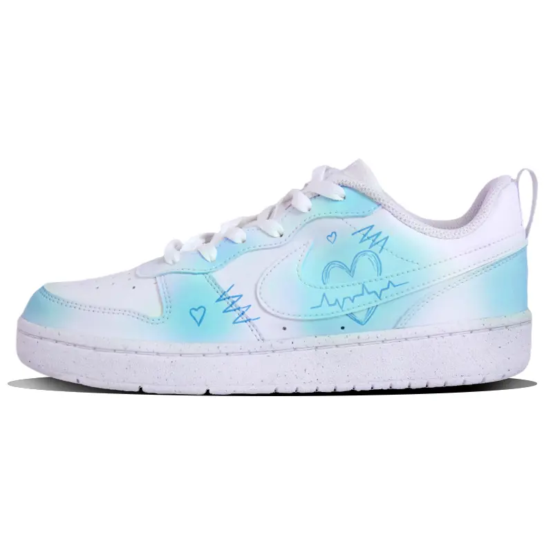 

Кроссовки Nike Court Borough Skateboarding Shoes Women's Low-top Blue/white, голубой, Синий, Кроссовки Nike Court Borough Skateboarding Shoes Women's Low-top Blue/white, голубой