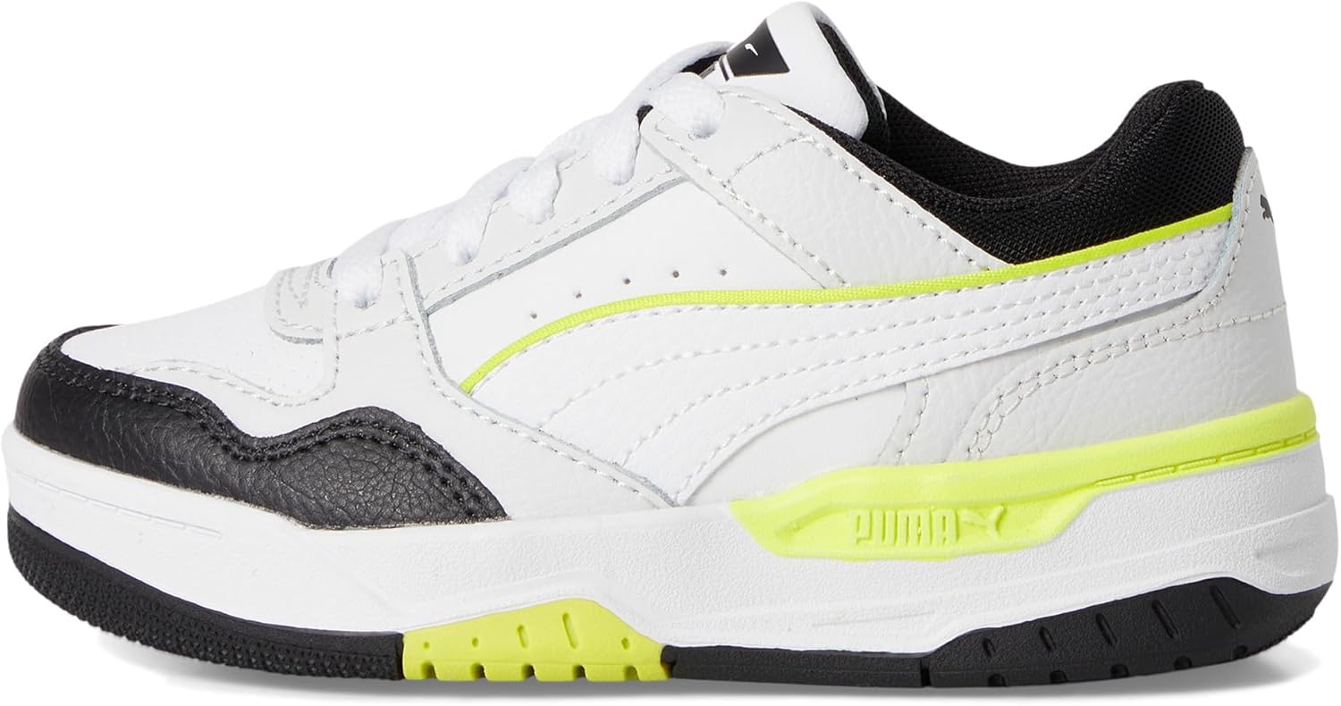 Кроссовки Puma Unisex-Child Rebound Retro (для маленьких детей), белый/черный — фото 4