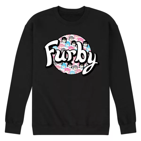 

Мужской флисовый свитшот с логотипом Furby Licensed Character, черный