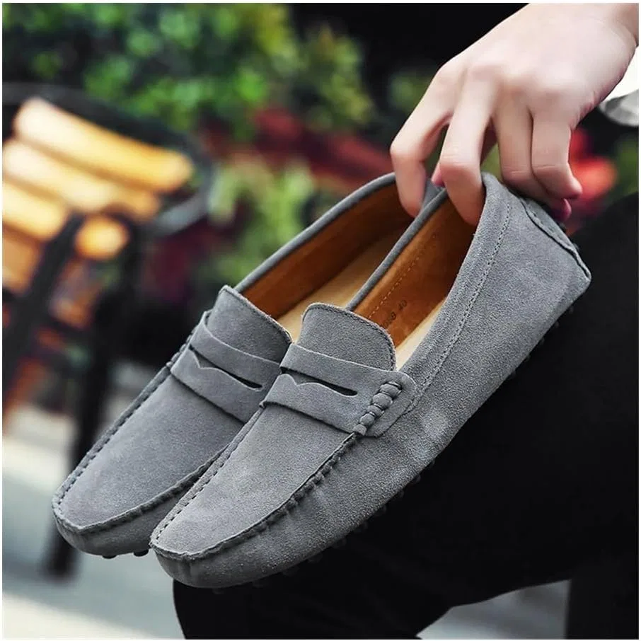 Лоферы мужские повседневные с резиновой подошвой, Grey TEDALIHAO — фото 3
