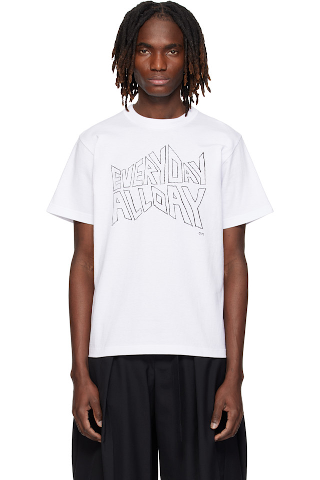 

Футболка с принтом «Джефф Сакаи» Sacai, белый