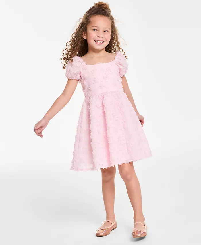 

Платье для девочек Toddler и Little Girls Micro Soutache Social Rare Editions, розовый