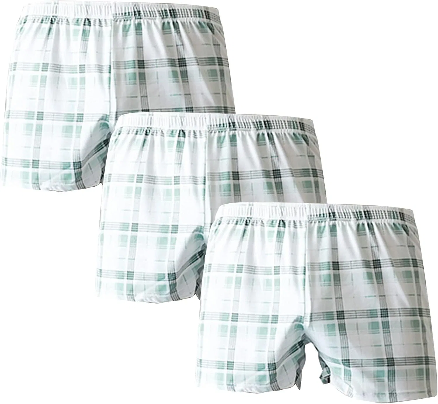 Боксеры хлопок стрейч Green-3pc