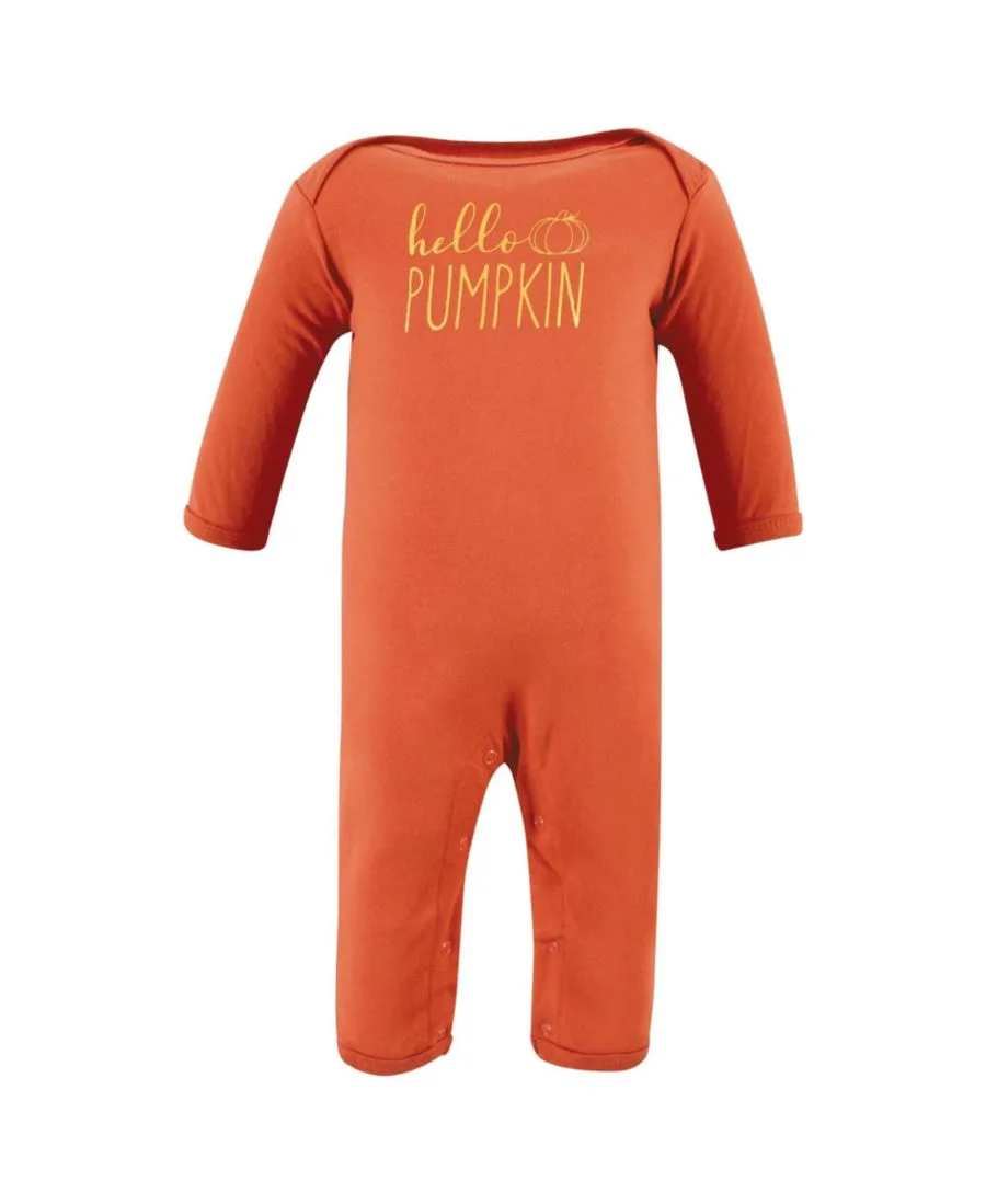 Мягкий хлопковый комбинезон для девочек Hudson Baby, Cutest Pumpkin — фото 4