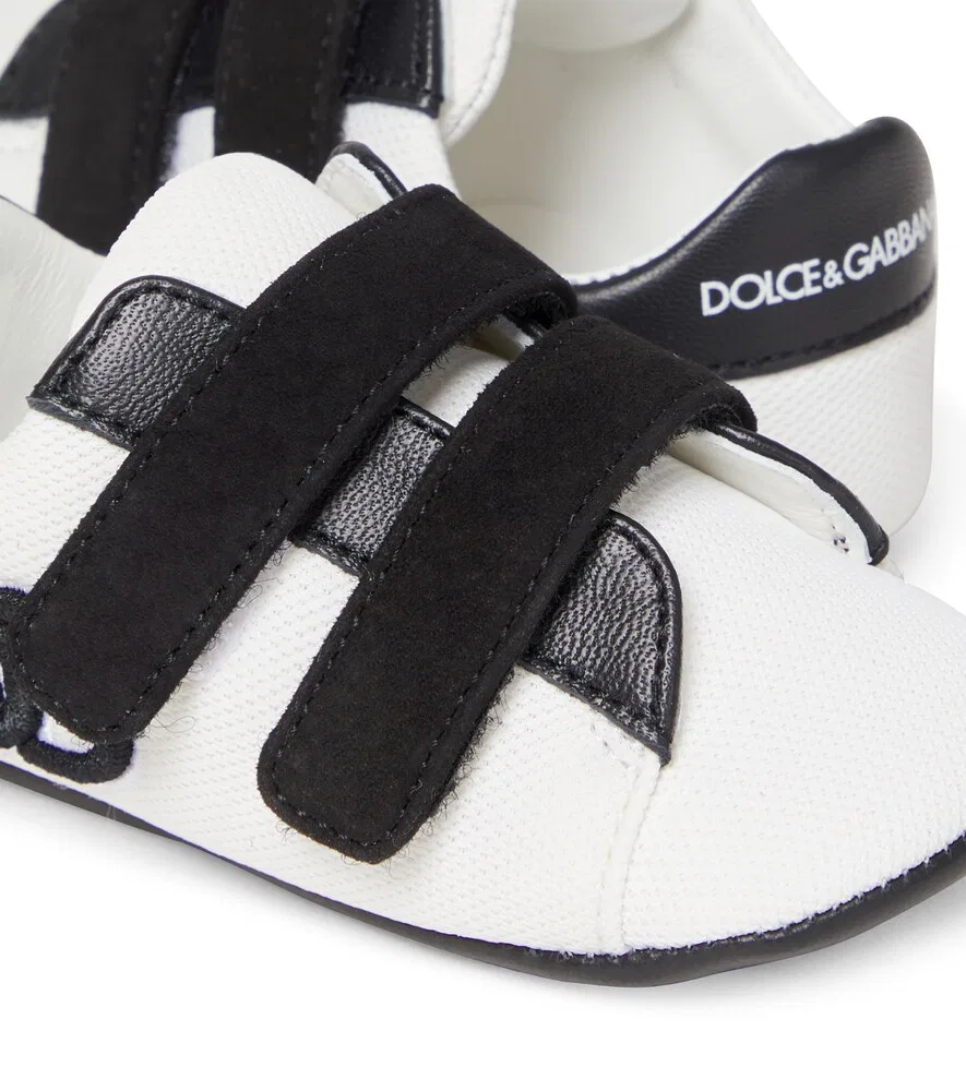 Детские кроссовки DG с кожаной отделкой Dolce&Gabbana Kids, белый — фото 4