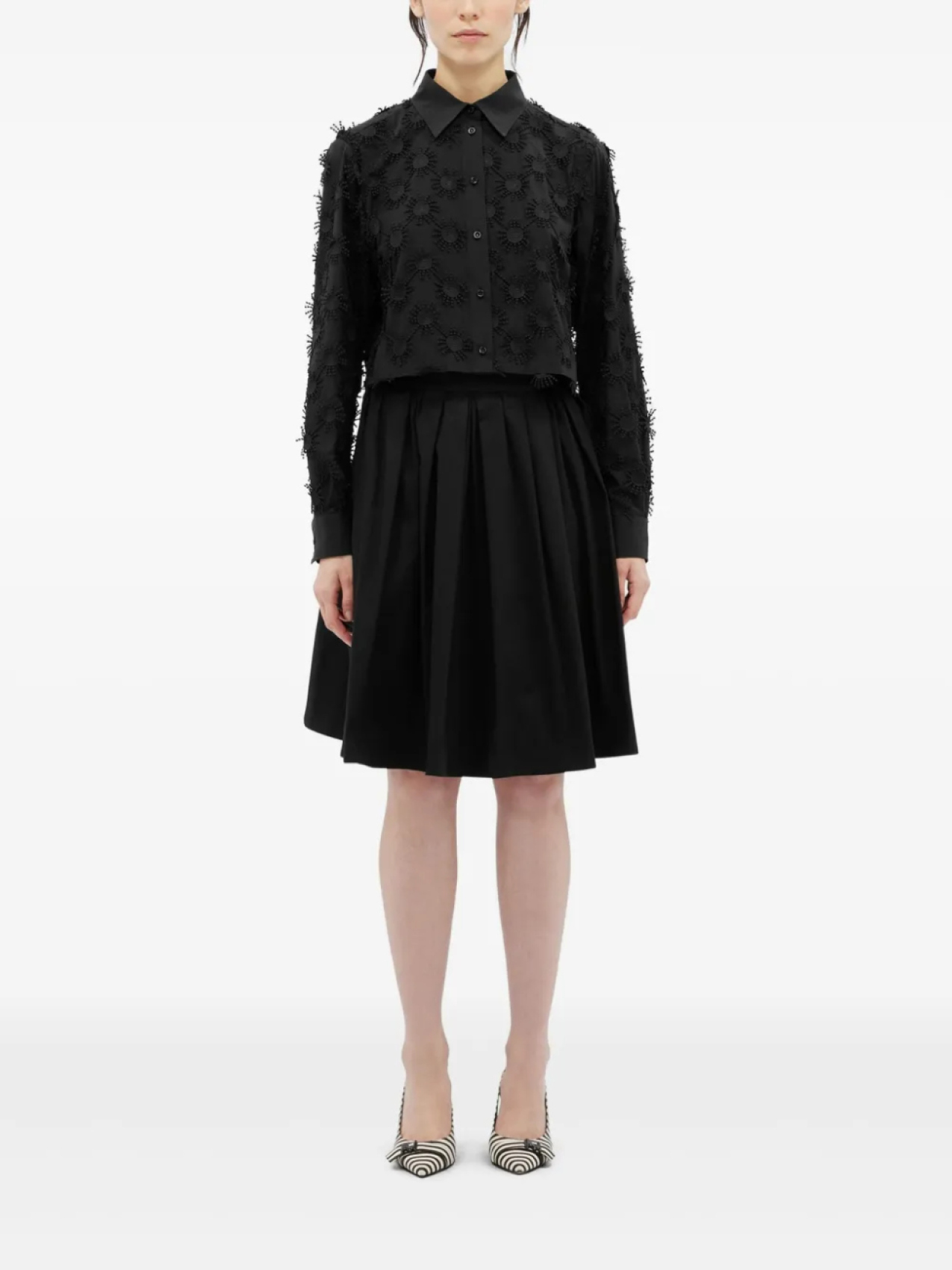 

Юбка из эластичного хлопка MSGM, черный
