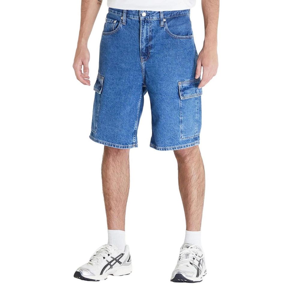 

Синие хлопковые шорты Calvin Klein Jeans