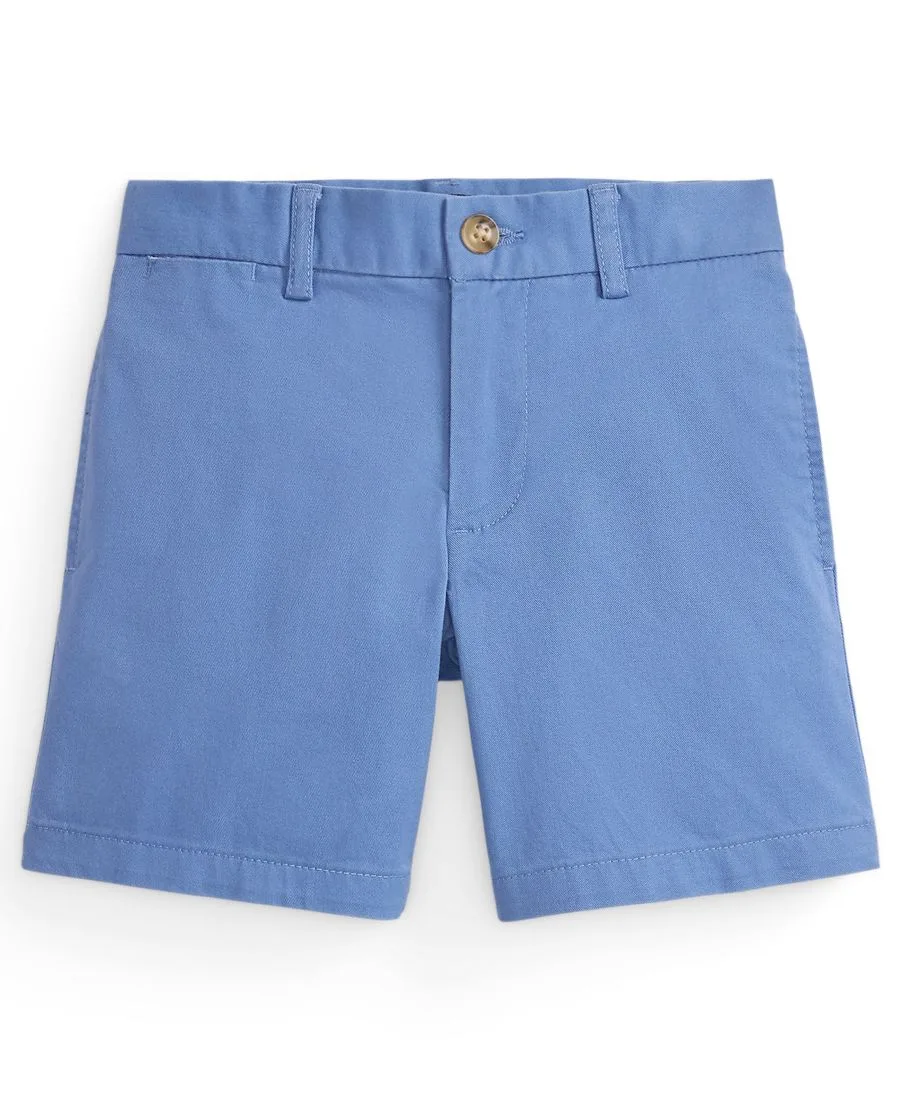 Детские шорты прямого кроя из износостойкой саржи для мальчиков 2-7 лет Polo Ralph Lauren, синий