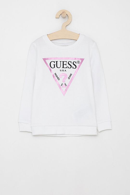 

Детская хлопковая толстовка Guess, белый
