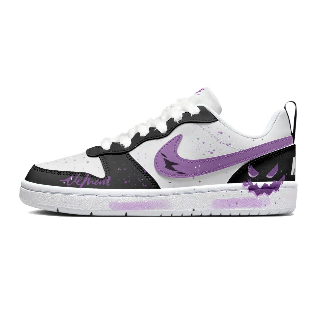 

Nike Court Borough Black Currant Synthetic Leather Slip Resistant Abrasion Resistant Low top Kids' Skateboarding Shoes