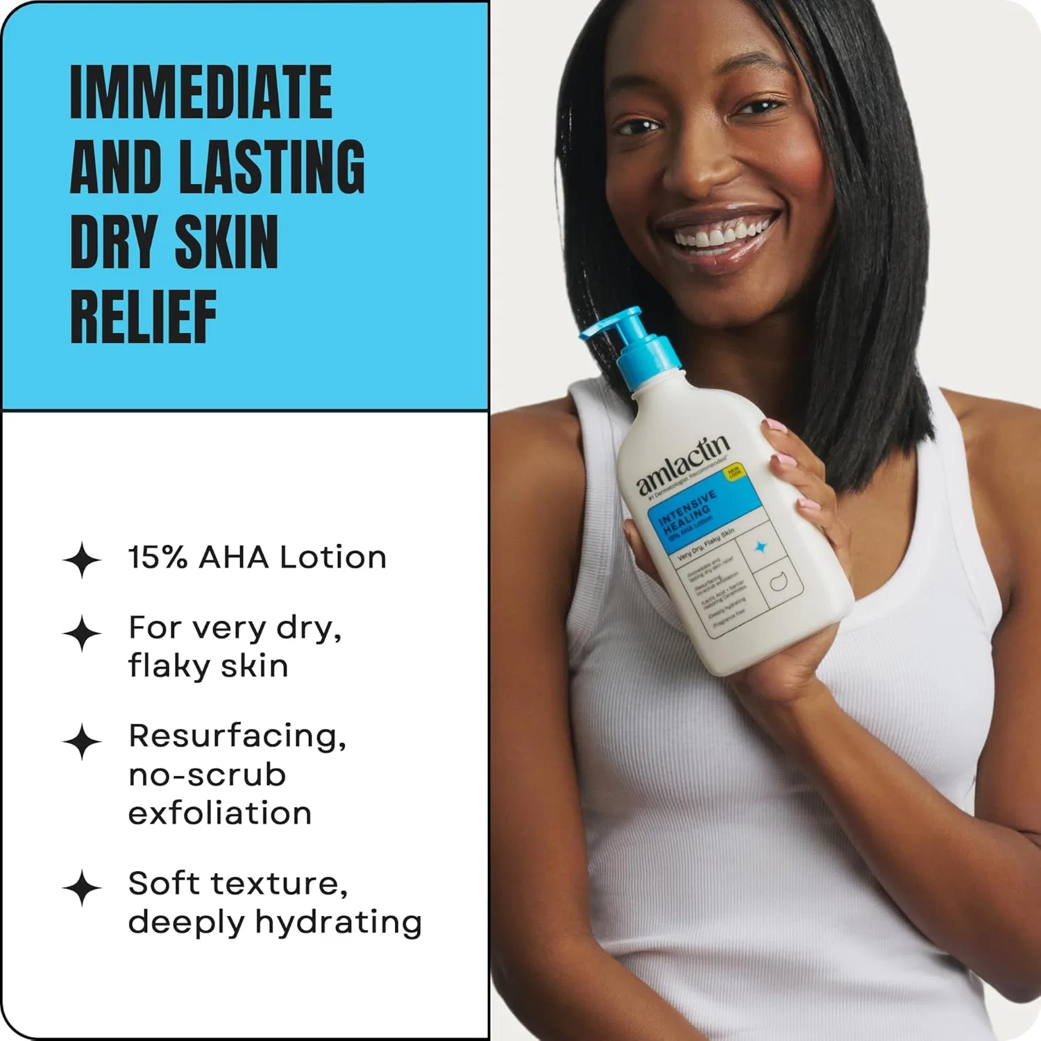 Увлажняющий лосьон AmLactin Rapid Relief Restoring + церамиды, 2 флакона по 225 г Amlactin — фото 3