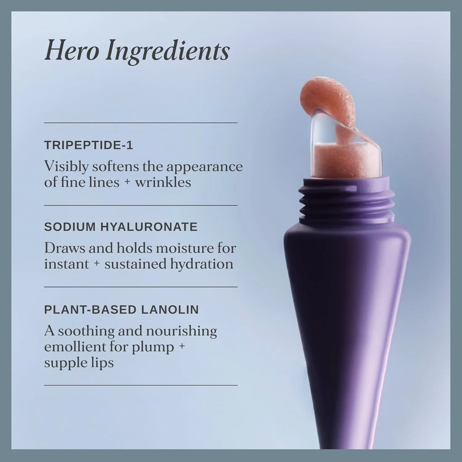 Alpha-H Peptide Lip Perfector - увлажняющий бальзам для губ с трипептидом-1 и гиалуроновой кислотой, мята, для гладких и упругих губ — фото 3