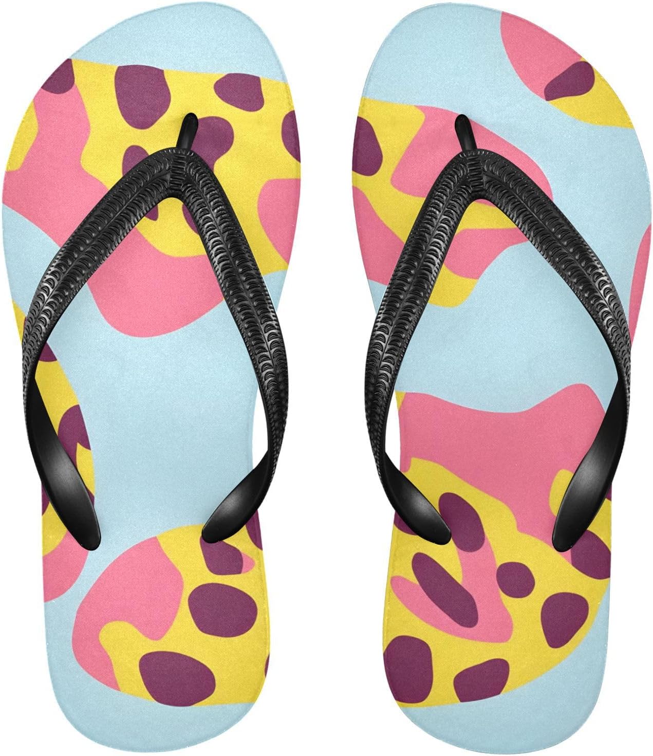 

Летние пляжные шлепанцы с леопардовым принтом розового и желтого цвета для женщин и мужчин, для душа 20860868 Kfbe