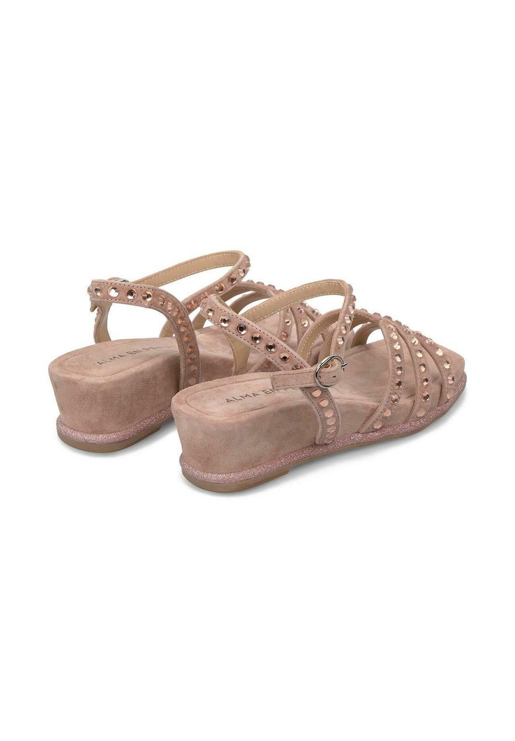Босоножки на танкетке CON CIERRE HEBILLA - Platform sandals Alma en Pena, цвет Rosa Jaspeado — фото 4