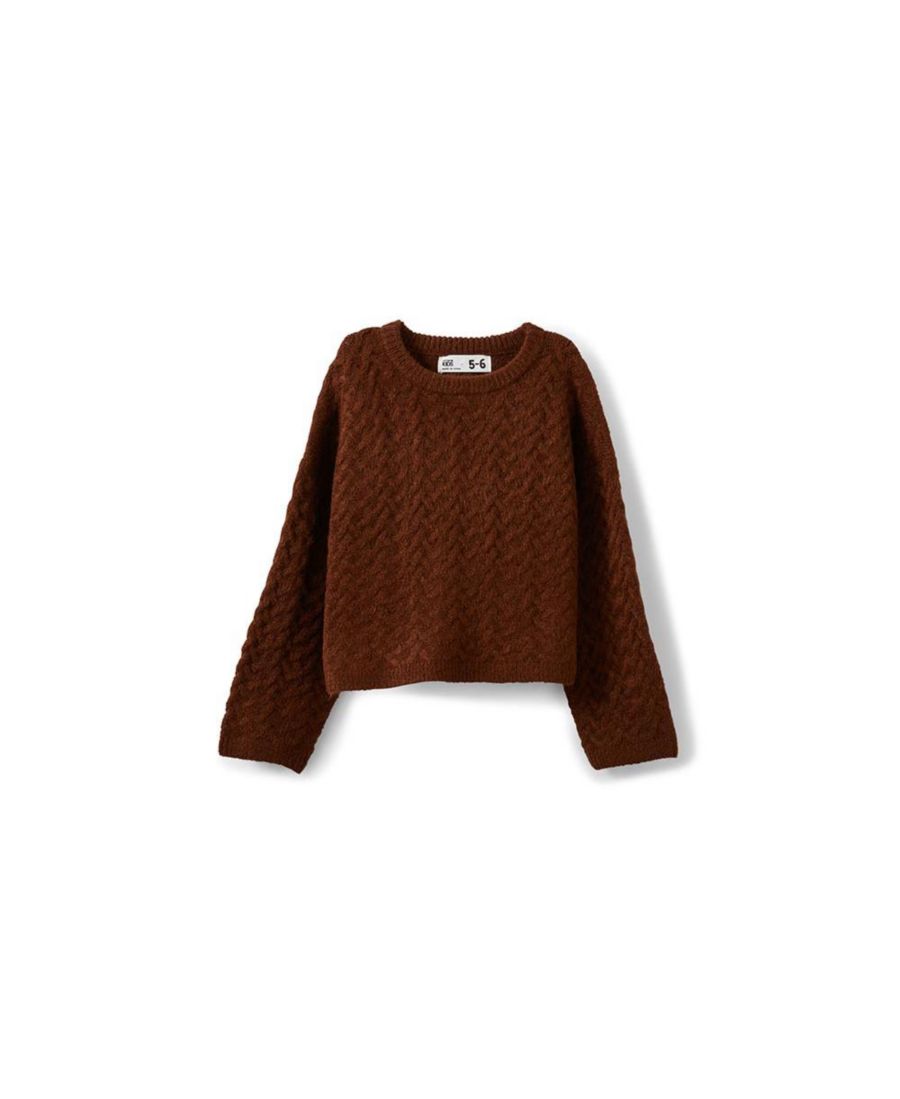 

Вязаный пуловер Cosi для девочек COTTON ON, Chestnut marle
