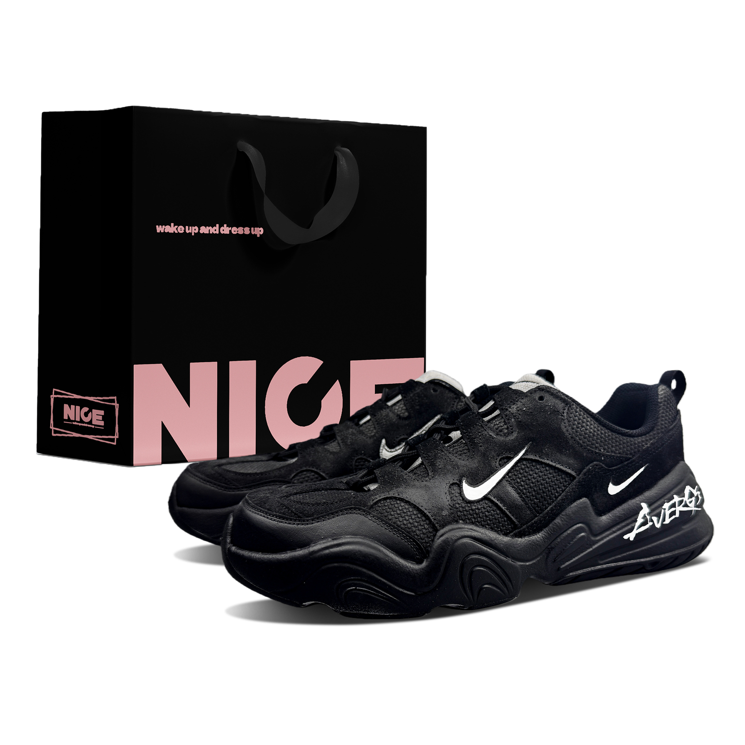 

Nike Техническая Hera устойчивые к истиранию низкие повседневные кроссовки мужские black