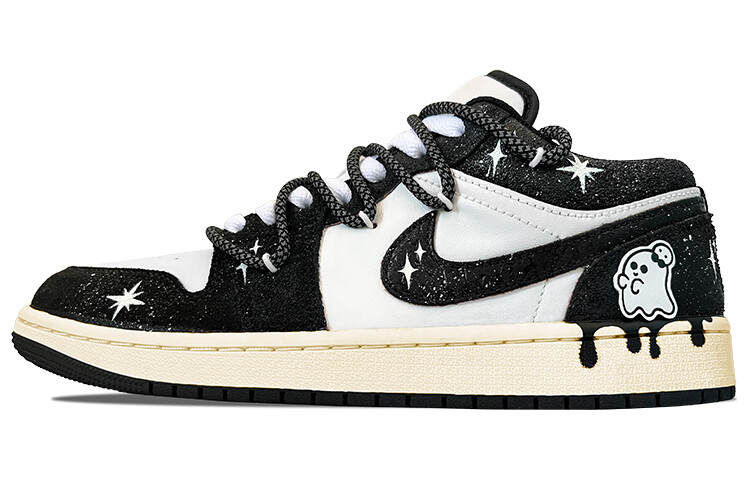 

Кроссовки Air Jordan 1 Vintage Basketball Shoes Women's Low-top Black/beige, черный
