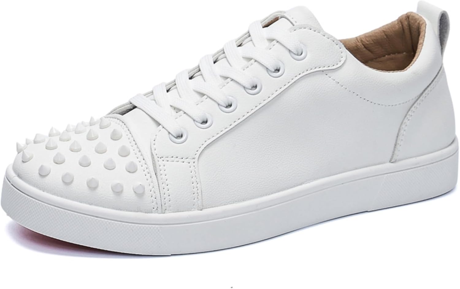 

Мужские кроссовки с шипами на носке, модная уличная обувь- идеально для прогулок по городу, стильных образов и повседневной носки Kpdwfms, белый