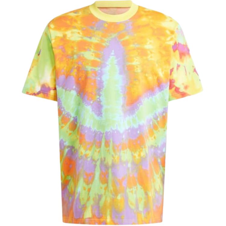 

Футболка Tie-Dyed Men Impact Yellow Adidas Originals, желтый